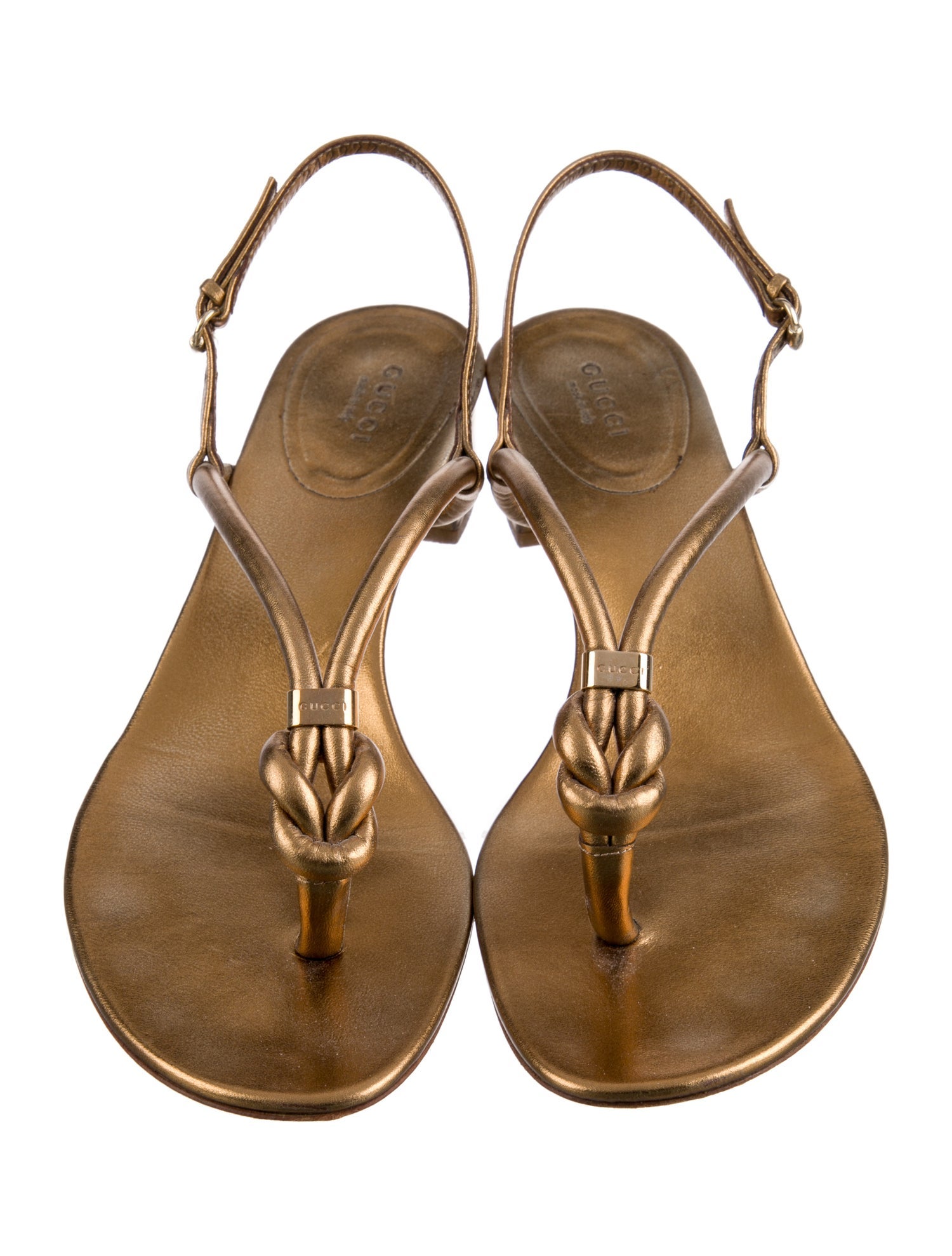 Gucci Leather Slingback Sandals